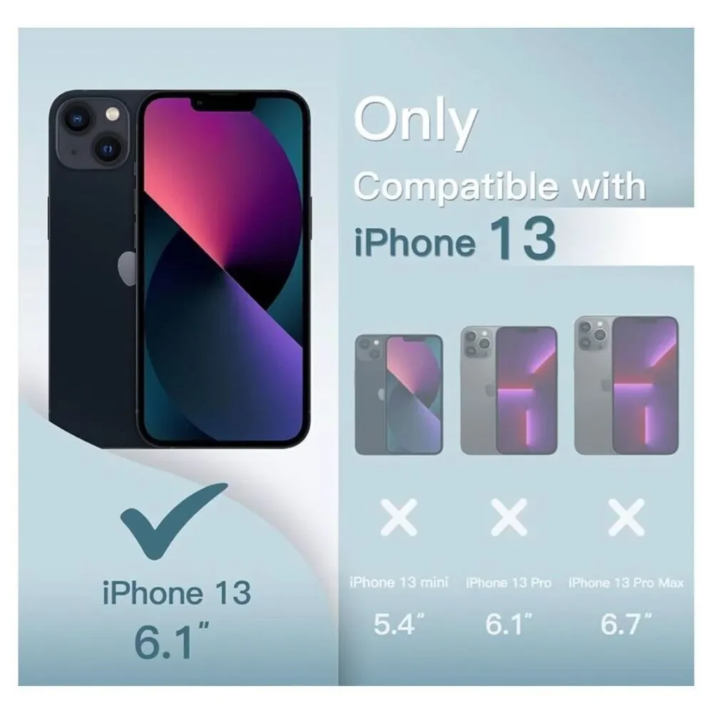 TOZO Case for iPhone 13 Case Cover 6.1 inch Matte Slim‎ Semi Transparent Black